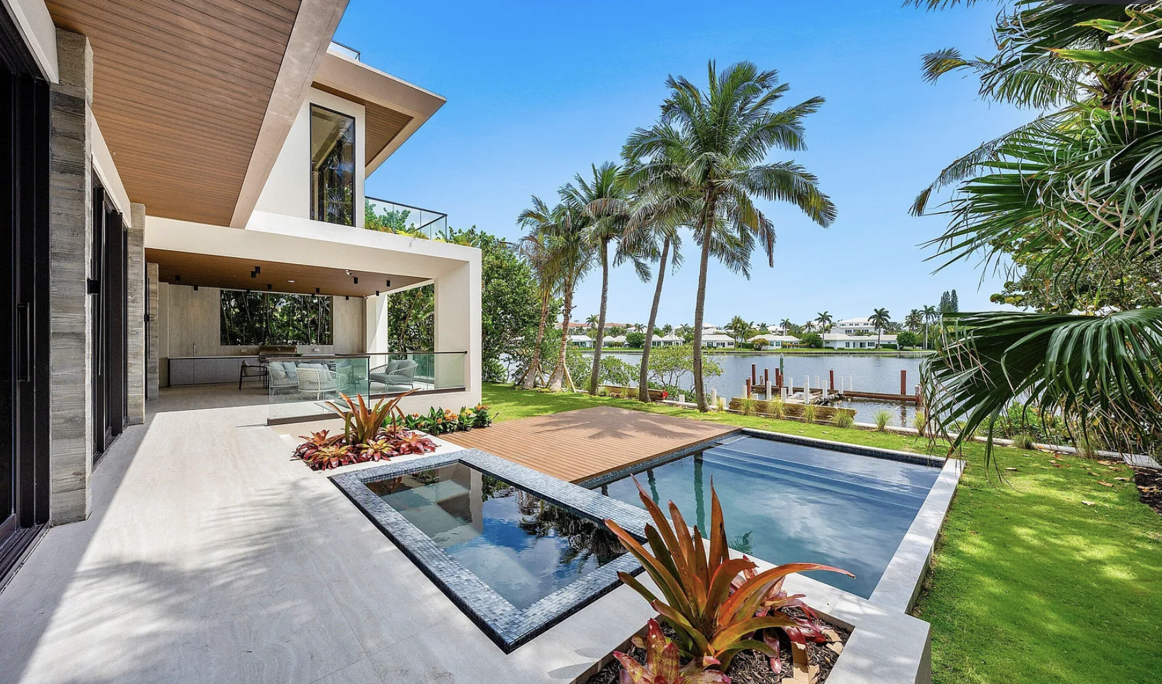 Waterfront residence, aerial